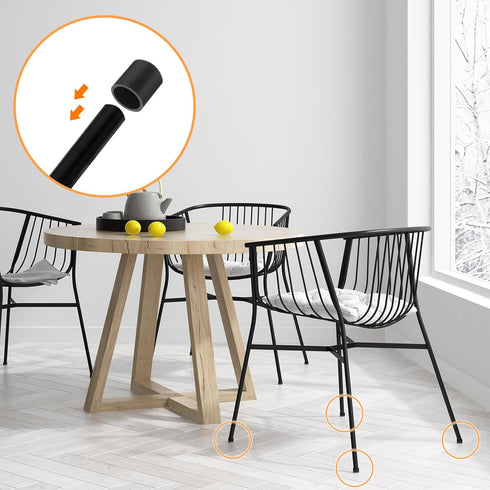 76Pcs 12mm (4/9 Inch) uxcell Chair Leg Caps, Fit OD Non-Marking PVC Chair Leg Tips Non-Slip Chair Leg Floor Protectors