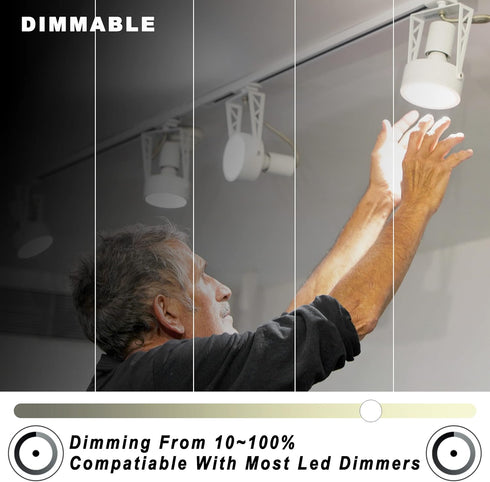 ALIDE GU10 LED Bulbs 6 Pack, 5W 6000K Daylight White Dimmable, 25W-35W Halogen Equivalent, MR16 GU10 Base AC120V