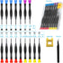 18PCS Mini Precision Screwdriver Set With Case, Lengnoyp Magnetic Small Flathead Phillips Pentalobe Torx Star Screwdriver Set Kit and Tweezers for Repairing Computer Eyeglass Phone Watch by lengnoyp