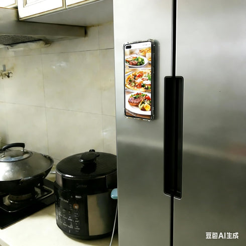 Magnet Phone Holder for Fridge Gym Fitness, Magnetic Phone Mount Suitable for Magsafe Phones and Pad, Tablet, Kitchen