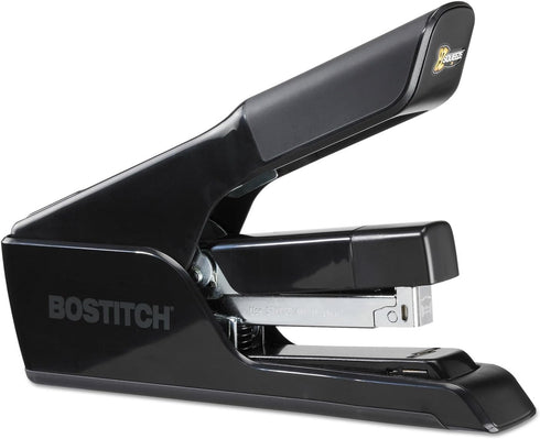 Bostitch Office EZ Squeeze Flat Clinch Stapler, 75 Sheet, Reduced Effort, Black (B875)
