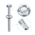 uxcell #14 x 2-1/2" Self Drilling Screws, 100pcs Zinc Plated Steel Roofing Screws with Rubber Washer for Metal