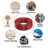 Mziklr 14 2 30FT 12V/24V Gauge Conductors Electrical Wire, Red Black Cable, Flexible Low Voltage PVC Copper Clad