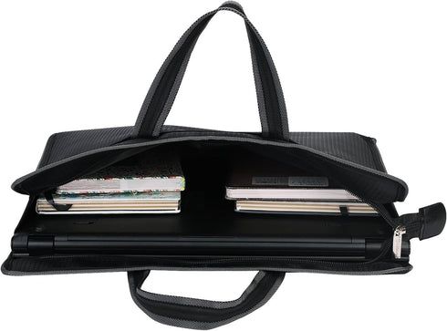 Portable Zippered Document Bag, Waterproof Briefcase with Handle, B4 File Folder Organizer, Oxford Notary Bag