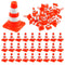 Pretwad 30pcs Mini Traffic Cones, Plastic Miniature Road Safety Cones Training Small Sports