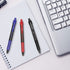 Gel Pens, 100 Pack Blue Fine Point Pens, No Smear Ink for Left Hand, Retractable Rollerball for Smooth Writing, 0.5MM