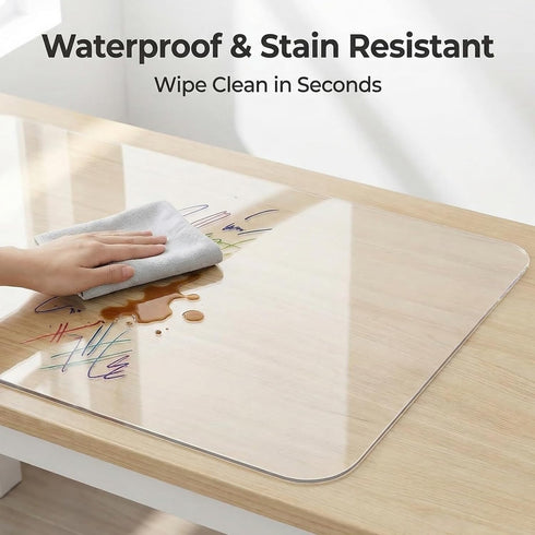 PIPRE 13"x15", Dual-Sided Desk Pad Protector, Desk Mat with Non-Slip - Waterproof PVC Office Desk Blotter for Mouse