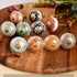 Knobs for Cabinets and Drawers, Assorted Hand Painted Door Pull Handles for Dresser Kitchen Wardrobes, Navy Blue, Pack