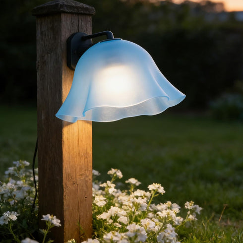 Garneck Plastic Lampshade Blue Diameter Soft Lighting Table Lamp Shade Replacement Cover for Indoor Torchiere Floor