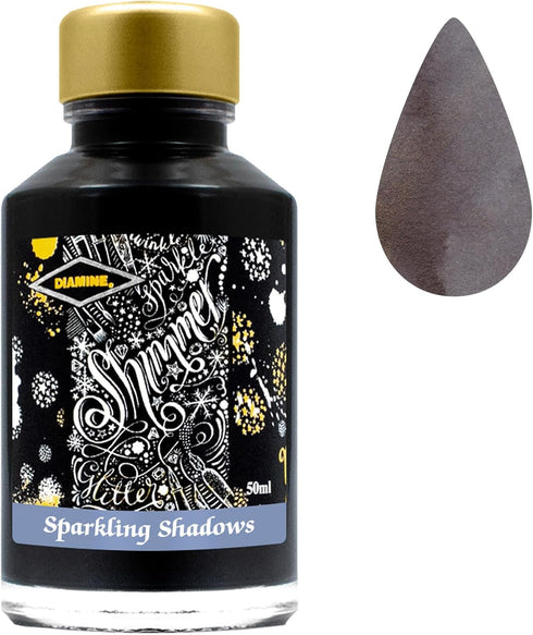 Diamine Fountain Pen Bottled Ink, 50ml, Shimmering Sparkling Shadows