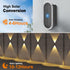 2 Pack IP67 3 12h Ellasay Fence Lights Solar Powered: Solar Wall Lights Outdoor Up and Down Waterproof - Colors Modes