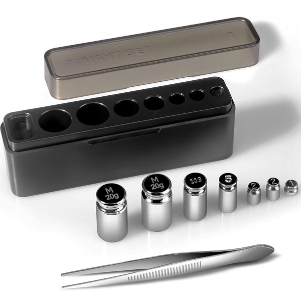 Calibration Weights Set, 7pcs 1-60g Calibration Gram Weights Kit with Tweezers for Digital Weight Scales