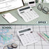 Cute White Desktop Calculator, Big Buttons, Dual Power Source, Large Display Screen for Office
