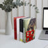 HEMOTON Metal Bookends Pair Crimson Book Organizer Stands Sturdy Metal Book Holders for Desk Reading and Notebook