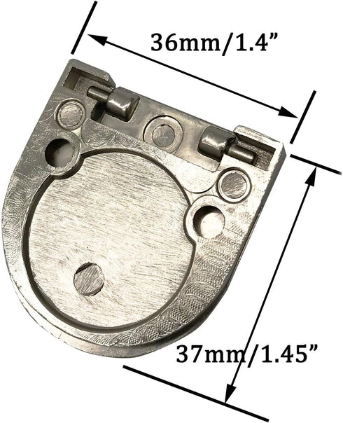 XMHF 4pcs Cupboard Drawer Flush Mount Pull Ring Handle Knob Silver Tone