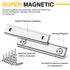 DIYMAG Strong Neodymium Rectangular Pot Magnets, Countersunk Hole Magnets with Mounting Screws, Pack of 8