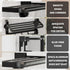 Maccvk 7 Gray16 Inch Towel Rack with Towel Bar Holder Suction Cup Foldable Towel Shelf No Drill with Hooks Rustproof