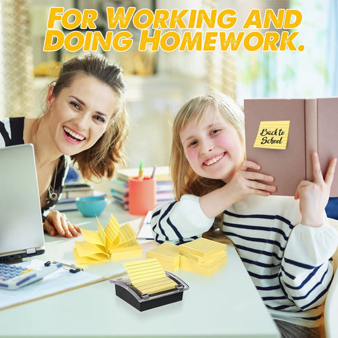Thenshop 10 Pads Pop Up Sticky Notes, 1000 Sheets Lined 3 x 3 Inch, Self Stick Notes with Lines, 100 Sheets/Pad