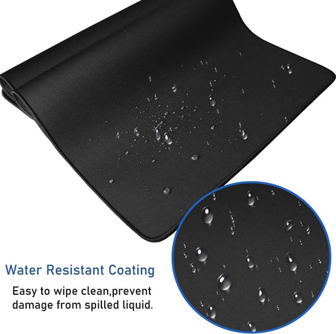 Gaming Mouse Pad, Large Desk Mouse Pad with Stitched Edges, Durable Non-Slip Natural Rubber Base, Waterproof for