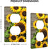 Farmhouse Sunflower Outlet Covers, Rustic Wood Pattern Decorative Switch Plates, 1 Gang 4.50 x 2.76 Inch