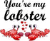 CafePress 5x7 7x5 Glossy Lobster Folded Greeting Card - Portrait or Landscape