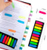 Fluorescent Translucent Sticky Note Flags, 2400 Pcs Total, Pack of 10 Color Tabs, Arrow Sticky Notes, Page Flag Markers, Arrow Index Tabs