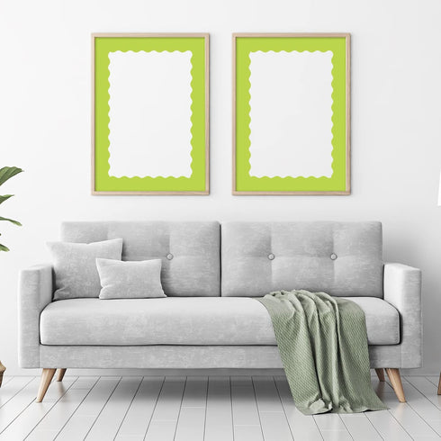 Whaline 131.2ft Green Bulletin Board Borders - 4 Rolls Gradient Green Die-Cut Strips for St. Patrick's Day Decoration