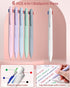 Four Candies 56 PCS Aesthetic School Supplies, Large Pencil Case, 6 Colored Ballpoint Pens, 12 Pastel Highlighters, Pink