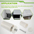 EPLZON 40mm (Pack 10pcs) White Roller Shutter Stop for Roller Blind & Blinds Including Washers and Screws