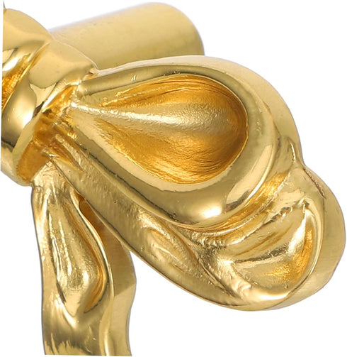 Bow Cabinet Handles Stylish Brass Pull Knobs for Wardrobes Shoe Cabinets Bedside Tables Decorative Bow Design Furniture