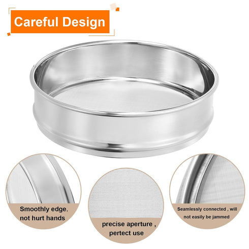 PATIKIL 1000 Mesh Lab Sieve, 8" Diameter Test Sieve for Industrial Laboratory, 304 Stainless Steel Wire Cloth
