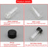 JIUWU 10pcs 5ml 1/6 Oz Scaled Clear Glass Vials, Sample Transparent Liquid Bottles with Screw Cap