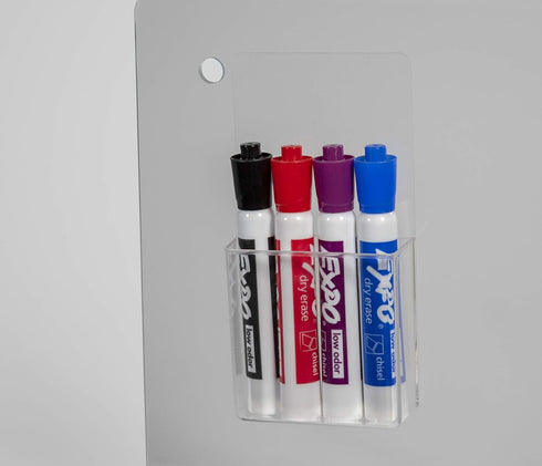 Reusable Clear Marker Holder for Glass & Dry Erase Boards, Set of 2
