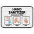 Hand Sanitizer Available Here with Apply Rub and Dry Hands Graphic Sign,