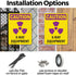 (2 Pack) X-Ray Equipment OSHA Caution Radiation Sign 12 Inch X 18 Inch Rust-Free Aluminum Metal Signs