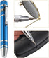 8 in 1 Mini Pocket Pen Screwdriver Set, CR-V Multi-Function Magnetic Screw Driver with Phillips and Flat Head Bits, Blue
