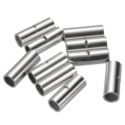MECCANIXITY Non-Insulated Butt Crimp Terminals, 4 AWG for Electrical Wire Splice DIY, Pack of 10