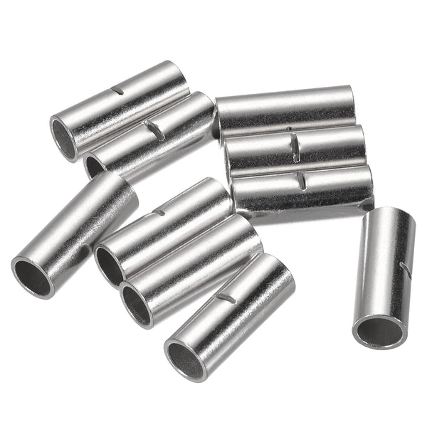 MECCANIXITY Non-Insulated Butt Crimp Terminals, 4 AWG for Electrical Wire Splice DIY, Pack of 10