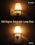2-Pack 0.5W Vintage Plug in Night Light with Switch, LED Night Lights Plug into Wall Socket, Soft Warm Baby Nursery