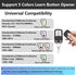 2 Pcs Universal Garage Door Opener Remote Keychain, 4-Button Programmable Compatible with Liftmaster