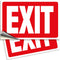 iSYFIX Exit Signs Stickers, 2 Pack 10x7 Inch, Premium Self-Adhesive Vinyl, Laminated for UV, Weather, Scratch, Water