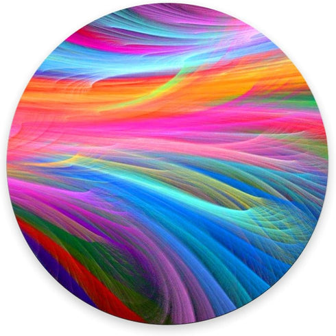 Pingpi Custom Gaming Mouse Pad, Rainbow Ocean Round Mouse Pad