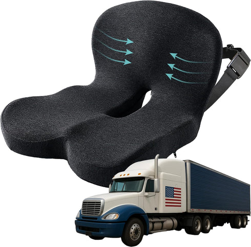 SOWAXGO Memory Foam Seat Cushion for Truck Drivers, Office Chairs, Car Seats, Sciatica