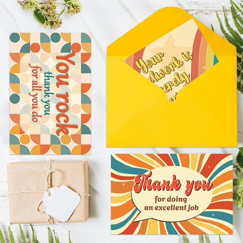 96 Pack 4" 6" 6 GRADESIN Employee Appreciation Thank you Cards for Coworkers with Envelopes & Stickers x Staff