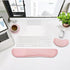 Upgrade Cleanable PU Leather Keyboard Wrist Pillow Rest Pad - Gimars Enlarge Mouse Cushion Support for Office