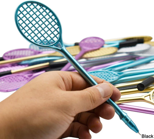 Maydahui 40PCS Tennis Racket Gel Pen, Black Ink for Home Office School