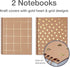 Oxford Spiral Notebooks, 2 Pack, 100% Recycled, Kraft, Gold Foil Designs, College Ruled, 80 Sheets/160 Pages, Student Gifts, Teacher Gifts (90881) by Oxford