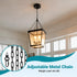 12 66 garini Feet Industrial Black Light Fixture Chain, Adjustable Metal Pendant Chandelier Chain Extension