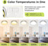 13inch Dimmable 5CCT(3000K 3500K 4000K 5000K 6500K) 24W hepside Ceiling Lights, Flush Mount LED Ceiling Light Fixture