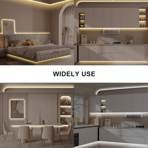 6.56ft CRI93+ Dimmable 2700K-6500K Tatazone Tunable White COB Led Strip Light with RF Remote, CCT COB Led Tape Lights